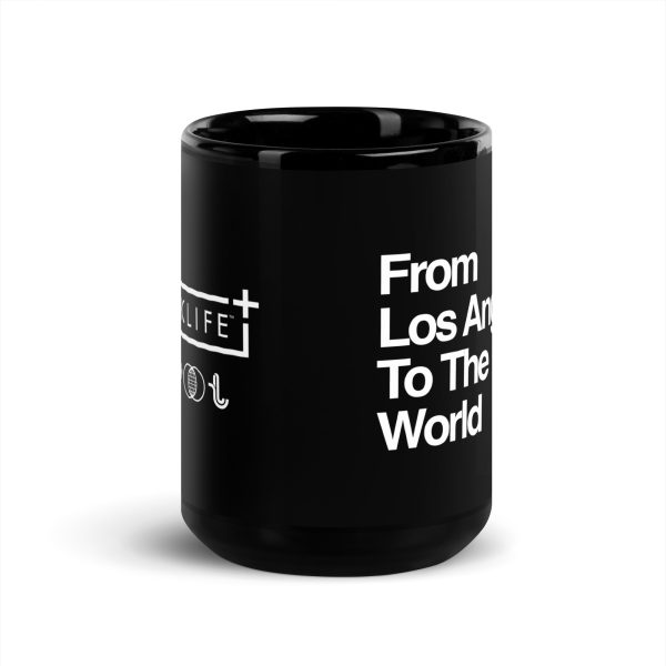 LA To The World - Black Glossy Mug - Image 6