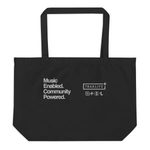 Music Enabled Community Powered - Large organic tote bag