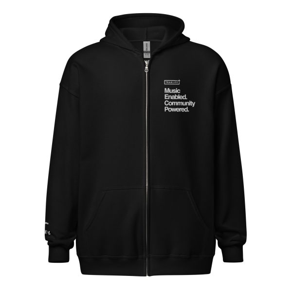Music Enabled Community Powered (Embroidered) - Unisex heavy blend zip hoodie