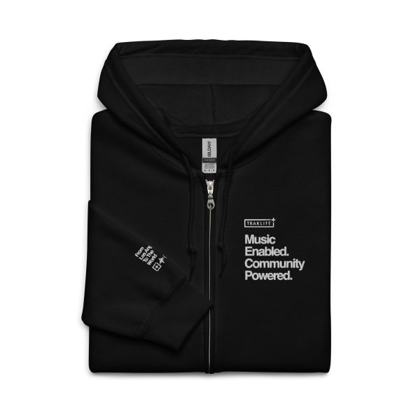 Music Enabled Community Powered (Embroidered) - Unisex heavy blend zip hoodie - Image 2