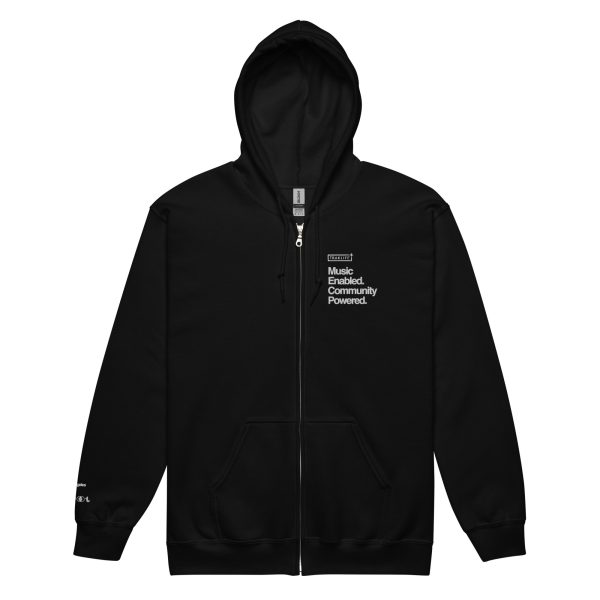 Music Enabled Community Powered (Embroidered) - Unisex heavy blend zip hoodie - Image 3