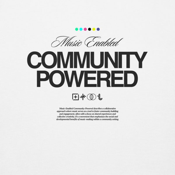 Music Enabled Community Powered - Premium Crewneck (White) - Image 6