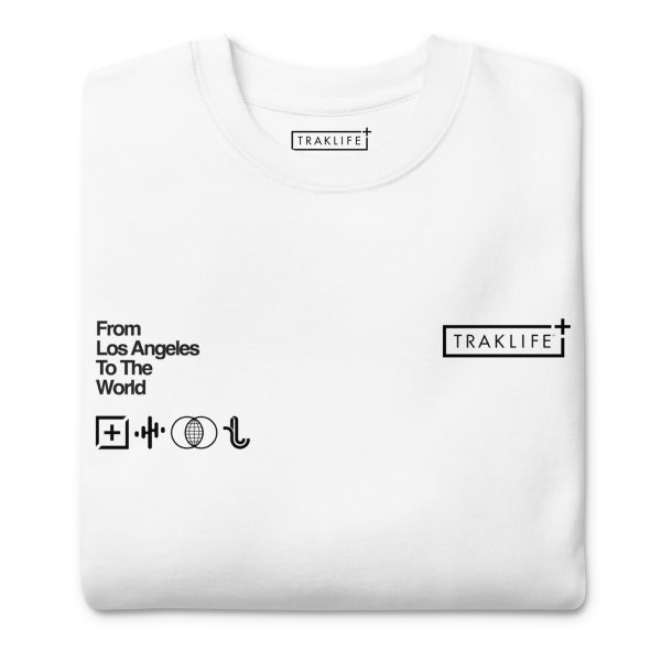 Music Enabled Community Powered - Premium Crewneck (White) - Image 3
